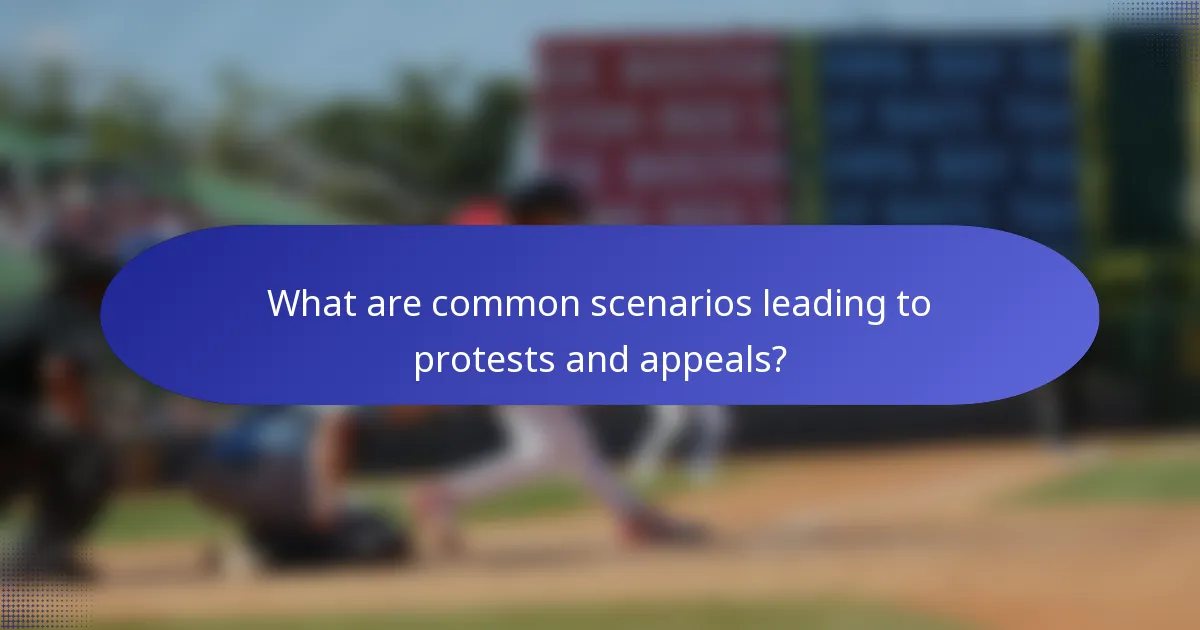 What are common scenarios leading to protests and appeals?