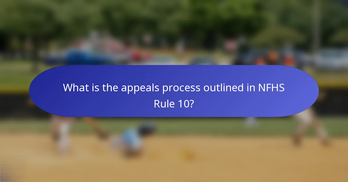What is the appeals process outlined in NFHS Rule 10?
