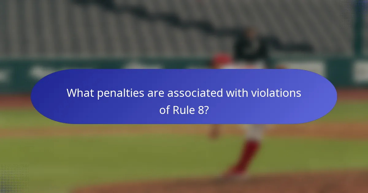 What penalties are associated with violations of Rule 8?